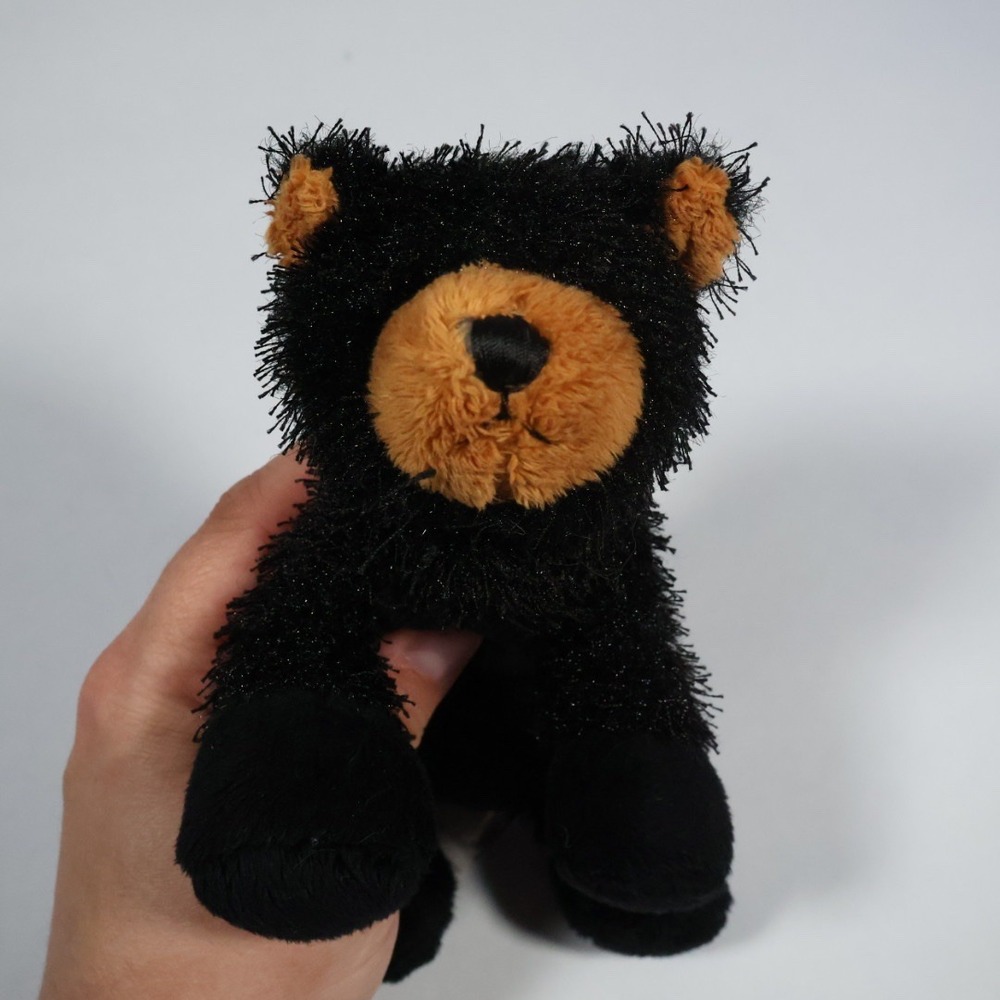 Ganz Webkinz Lil Kinz‎ Black Bear Plush Stuffed Animal Toy HS023 Black Tan Small